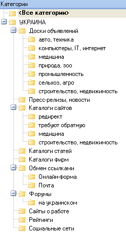 База сайтов Украина в Allsubmitter